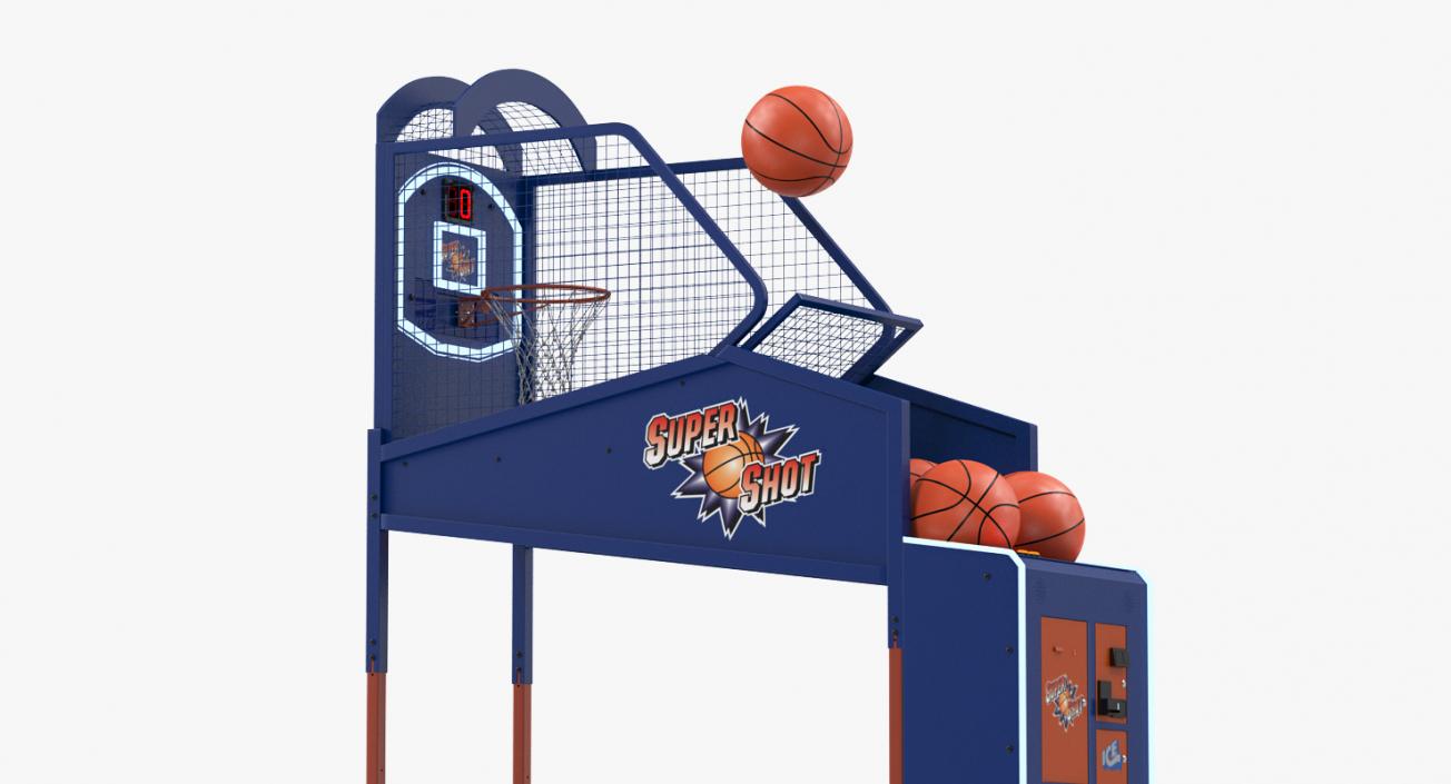 3D Arcade Basketball Machine with Balls