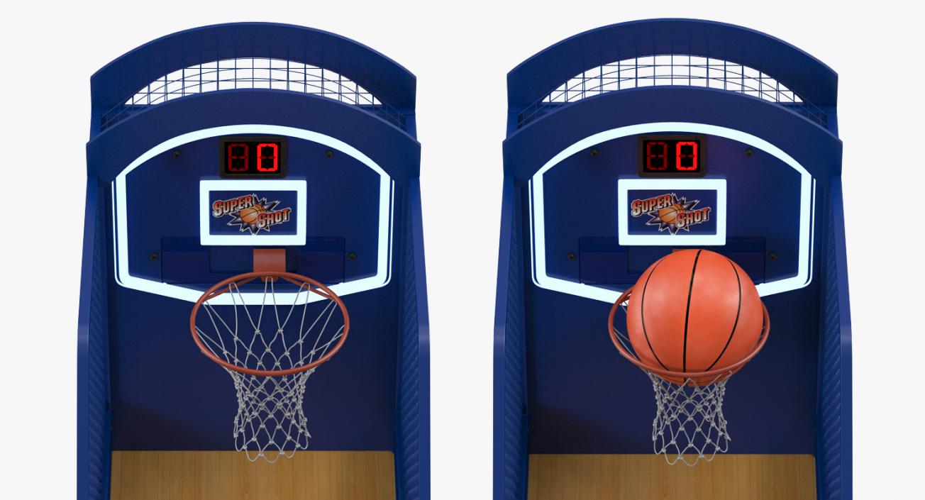 3D Arcade Basketball Machine with Balls