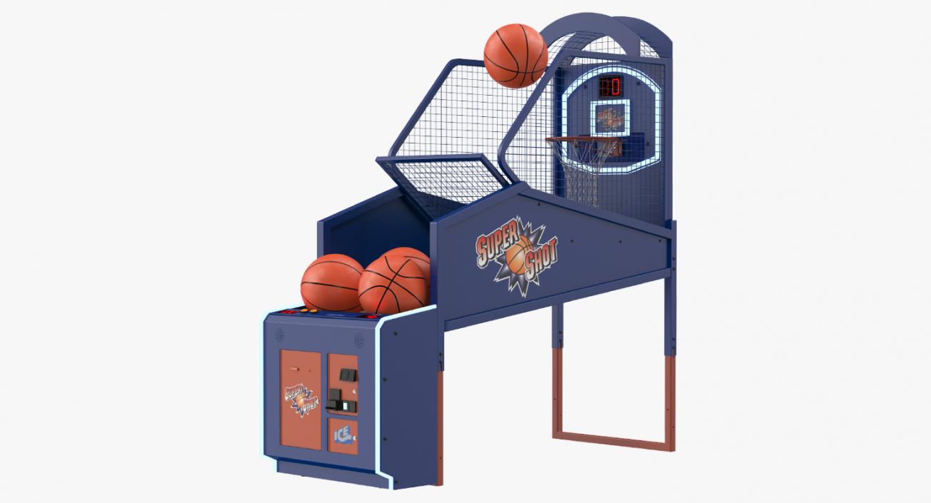 3D Arcade Basketball Machine with Balls