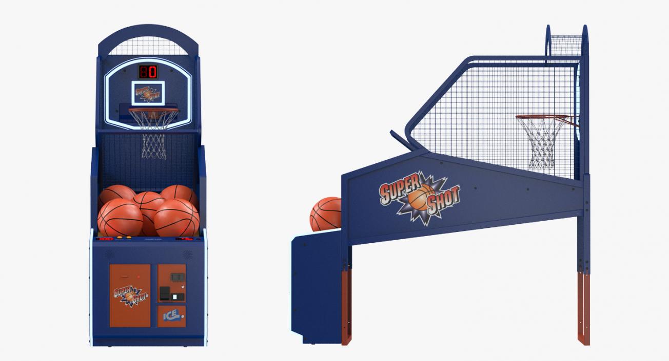 3D Arcade Basketball Machine with Balls