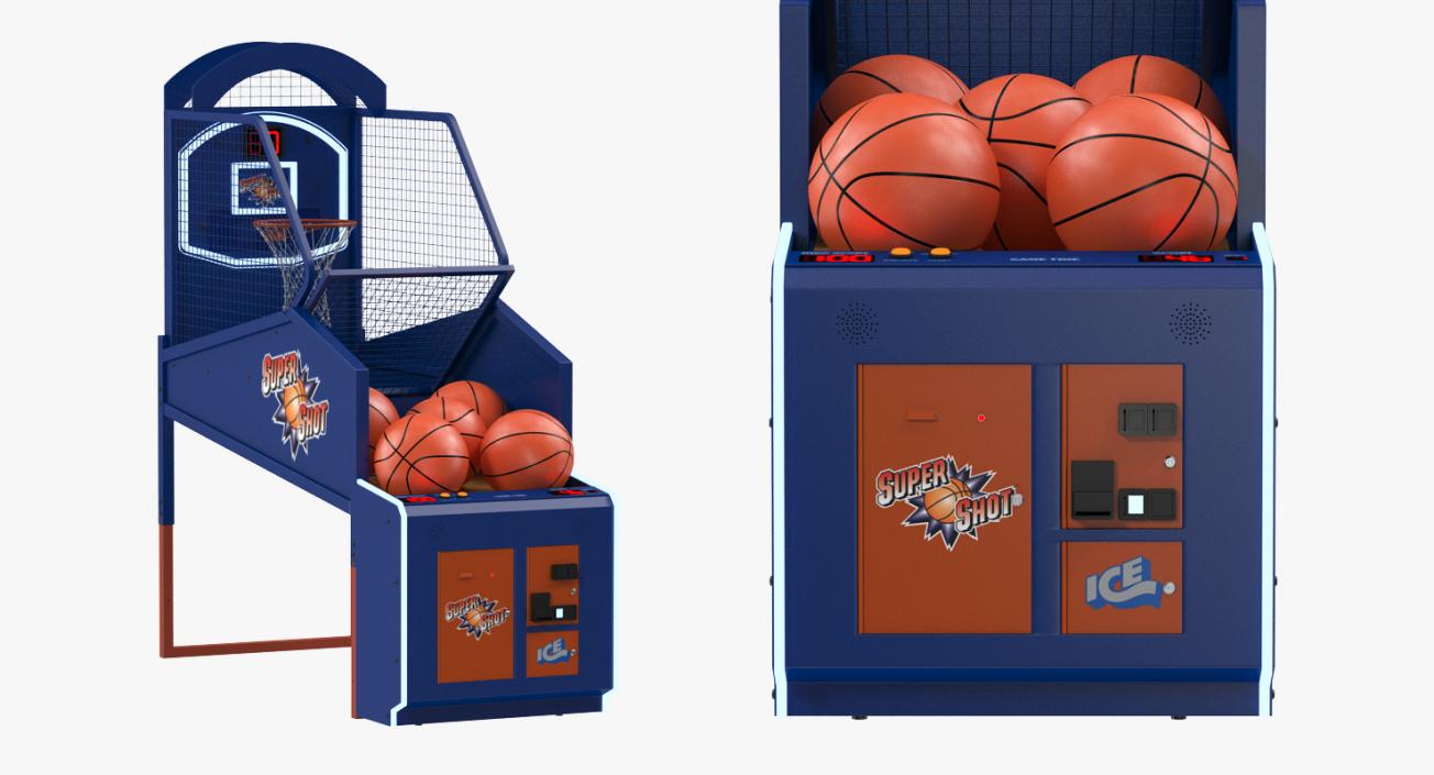 3D Arcade Basketball Machine with Balls