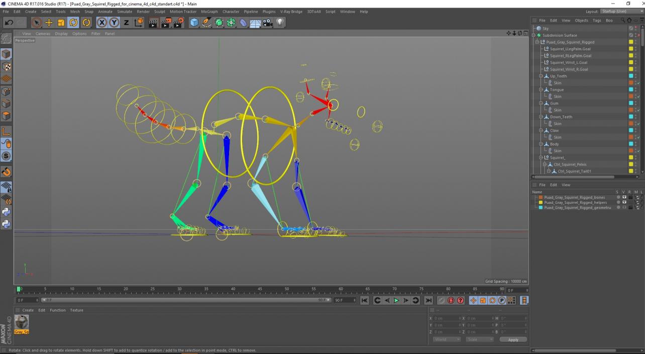 3D Sharptooth Lemon Shark Rigged for Cinema 4D model