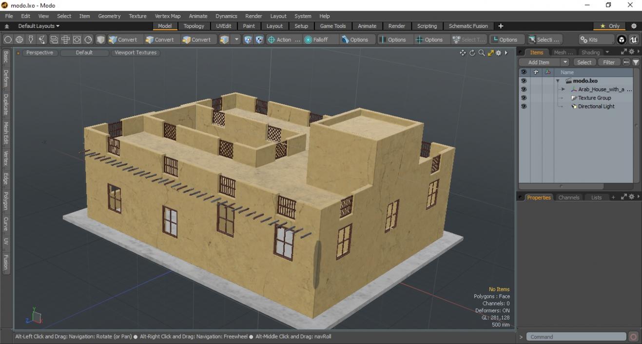 Arab House with a Courtyard 2 3D model