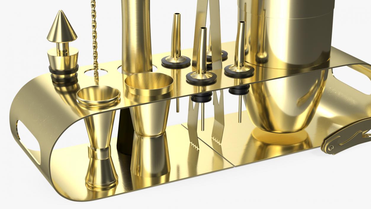 Bartender Kit 12 Piece Gold 3D