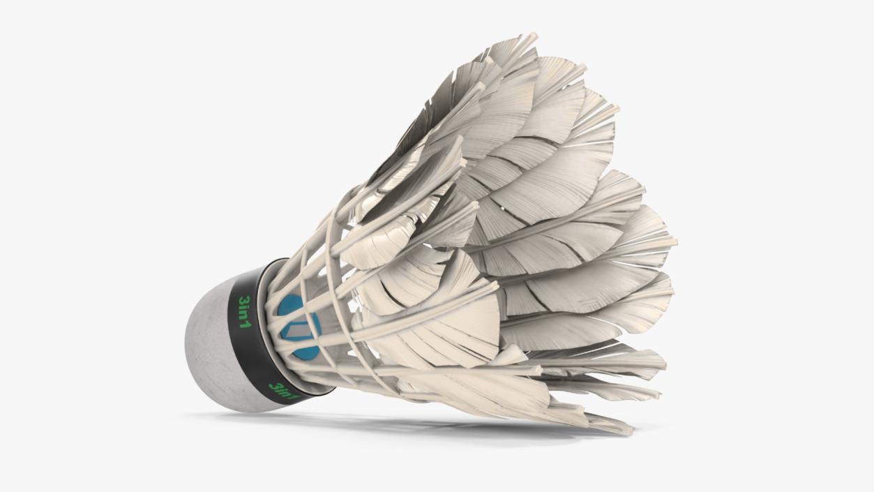 3D Feather Shuttlecock Old model