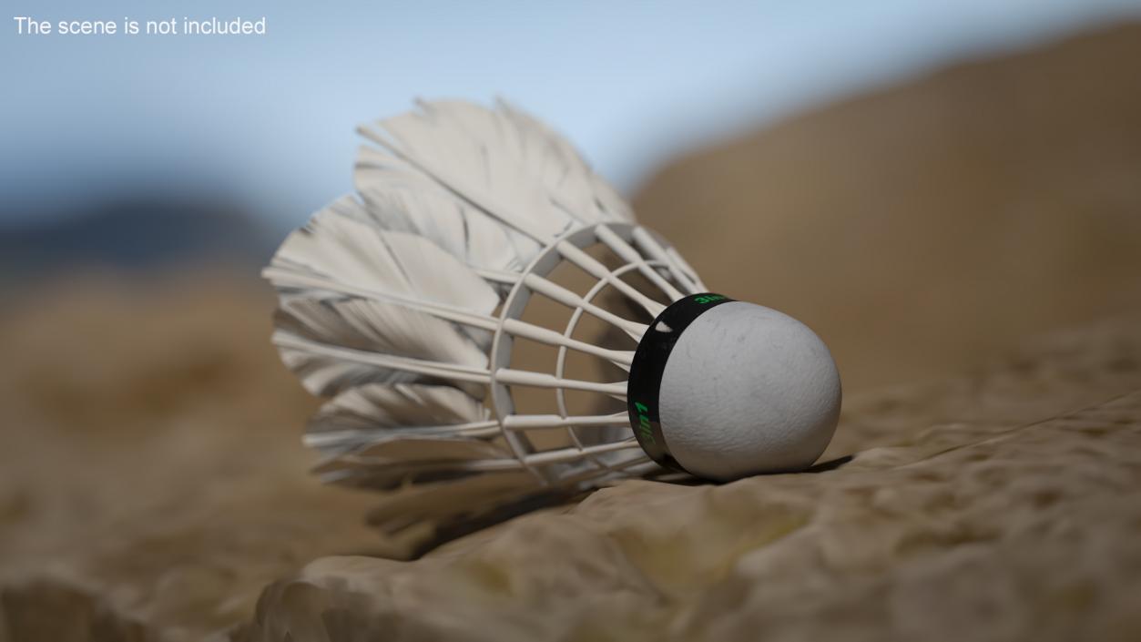 3D Feather Shuttlecock Old model