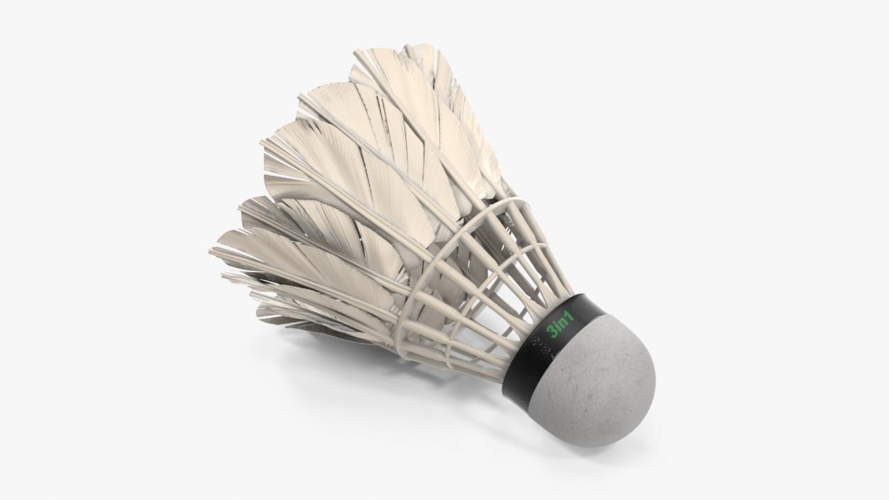 3D Feather Shuttlecock Old model