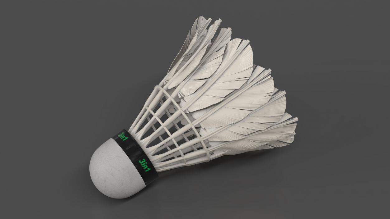 3D Feather Shuttlecock Old model