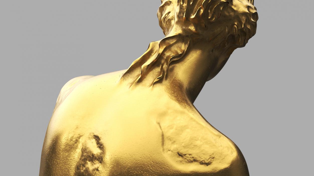 Statue of Venus de Milo Gilded 2 3D