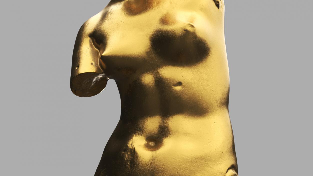 Statue of Venus de Milo Gilded 2 3D