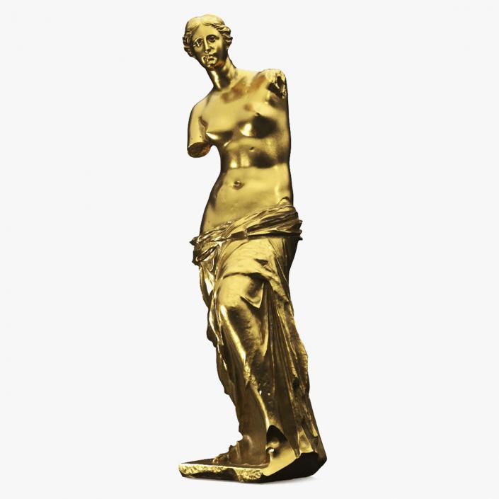 Statue of Venus de Milo Gilded 2 3D