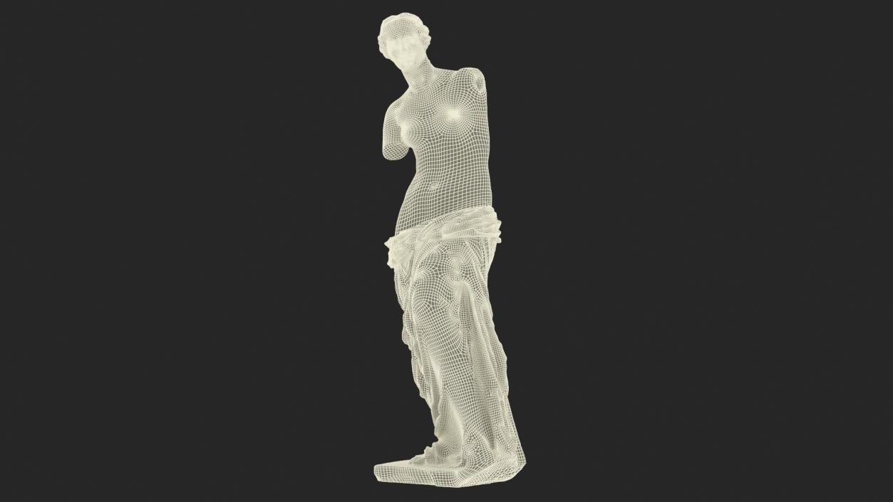 Statue of Venus de Milo Gilded 2 3D