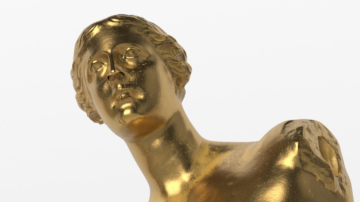 Statue of Venus de Milo Gilded 2 3D