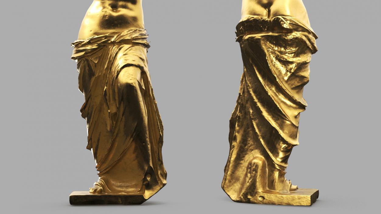 Statue of Venus de Milo Gilded 2 3D