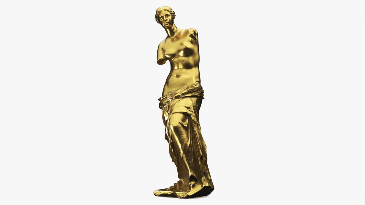 Statue of Venus de Milo Gilded 2 3D