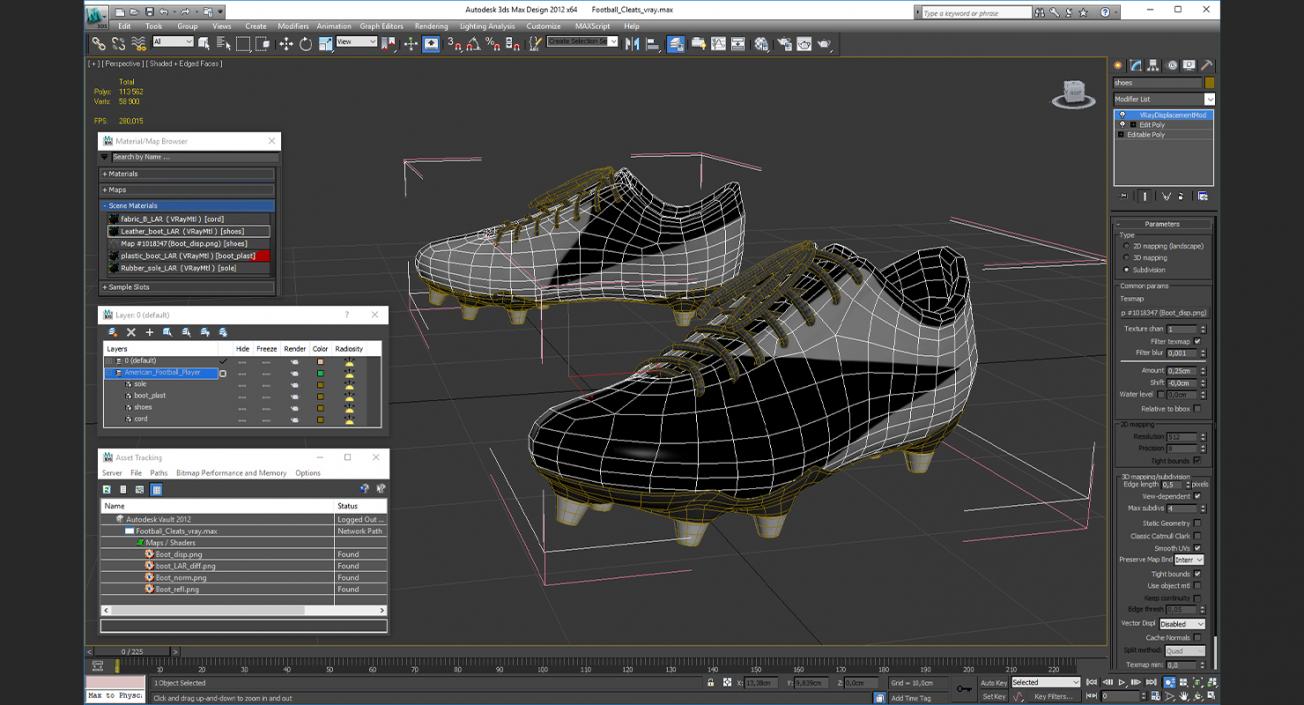 3D model Football Cleats