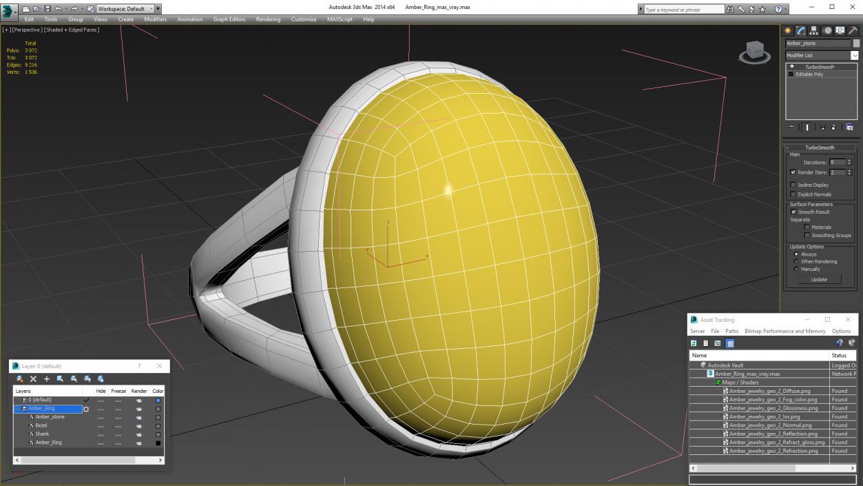 3D model Amber Ring