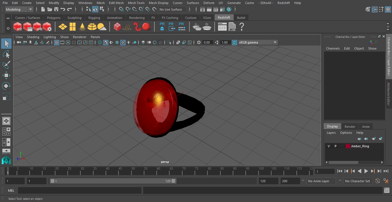 3D model Amber Ring