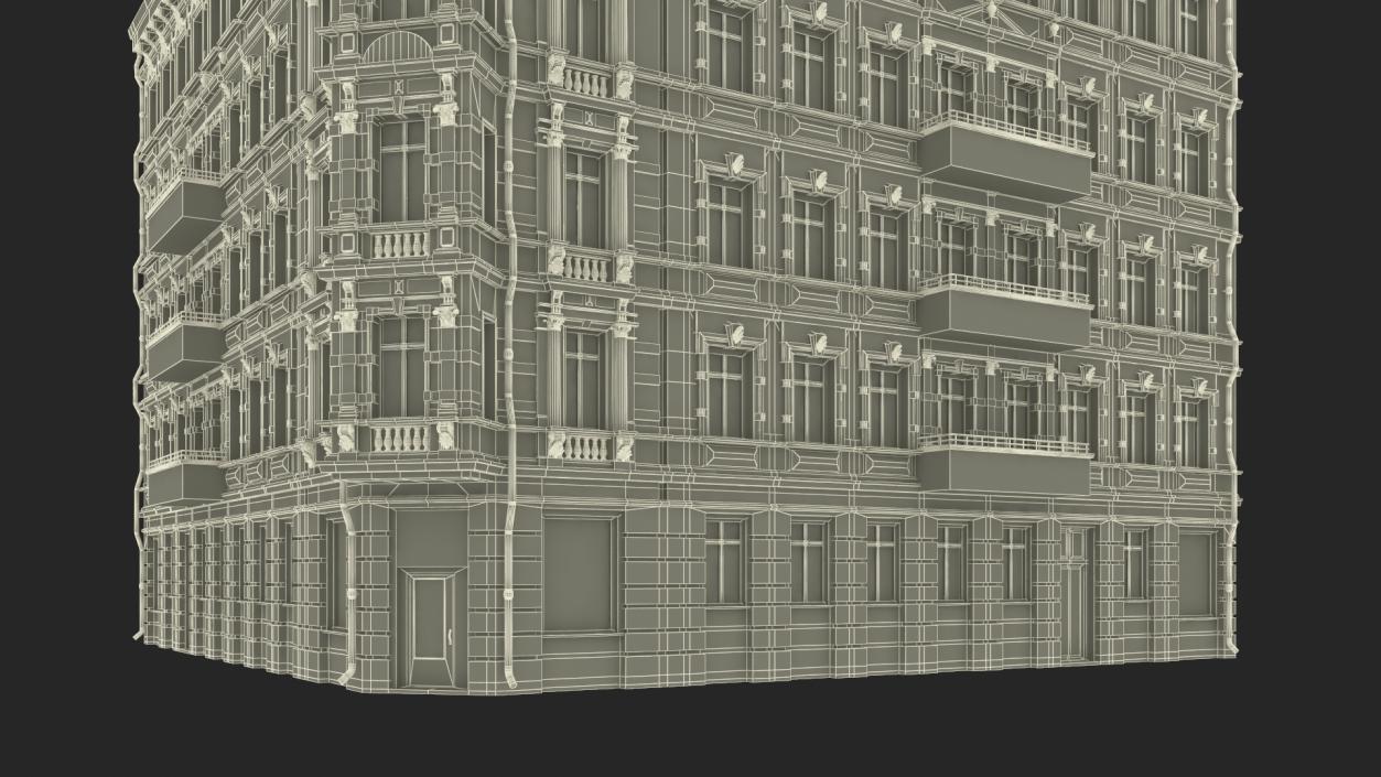 Apartments Building in Berlin 3D model