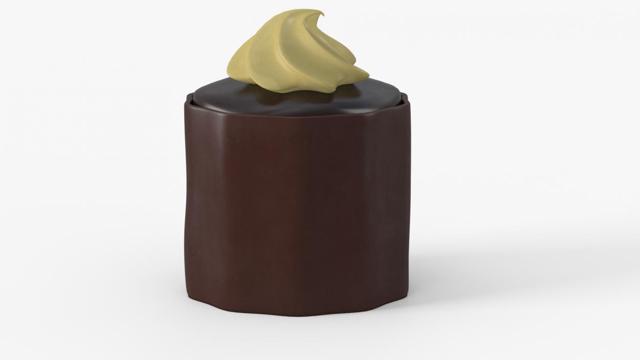 Chocolate Candy with Cream Topping 3D model