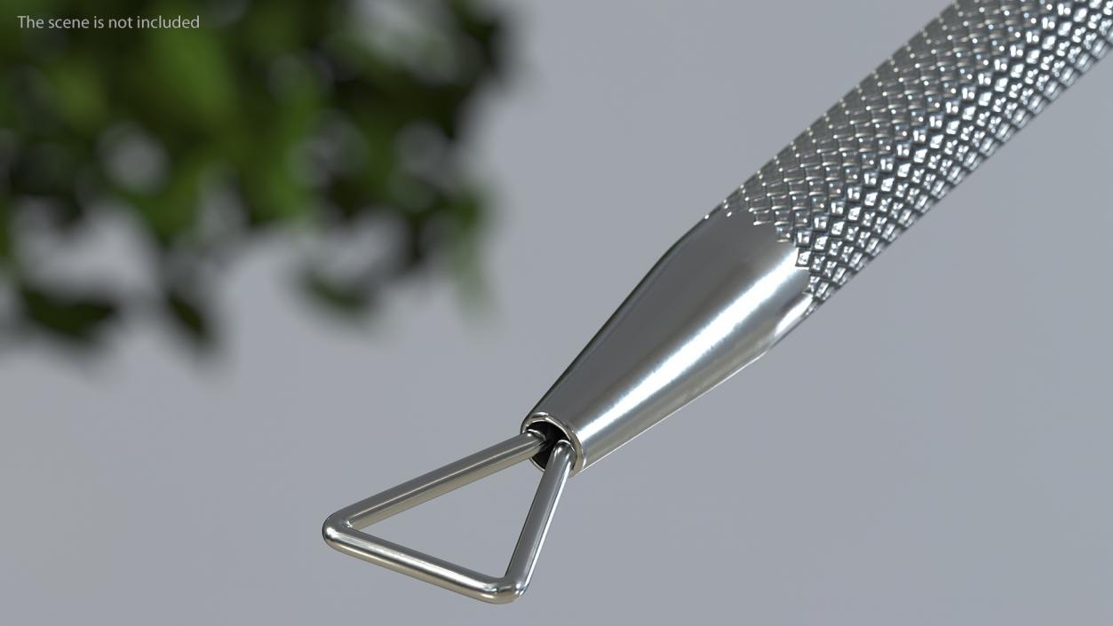 3D Professional Cuticle Pusher Silver Set model