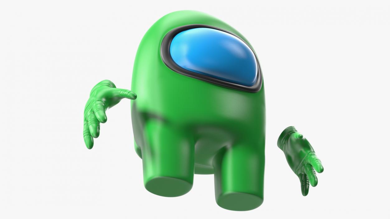 3D model Among Us Character Green Rigged for Modo