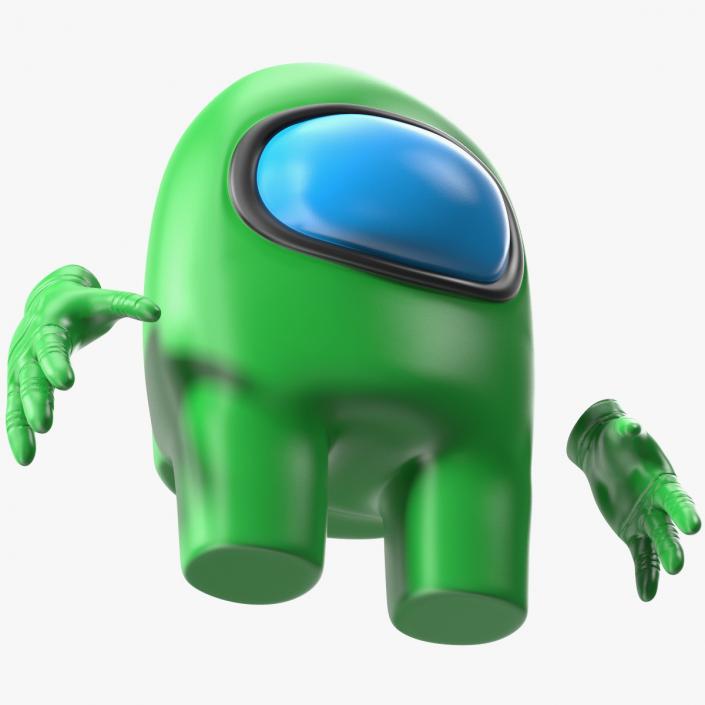 3D model Among Us Character Green Rigged for Modo