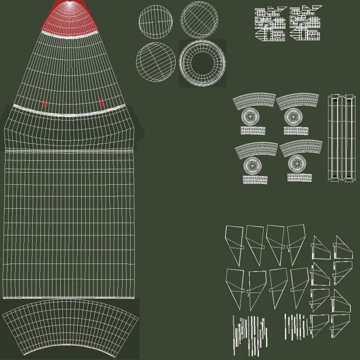 3D Hypersonic Ballistic Missile model