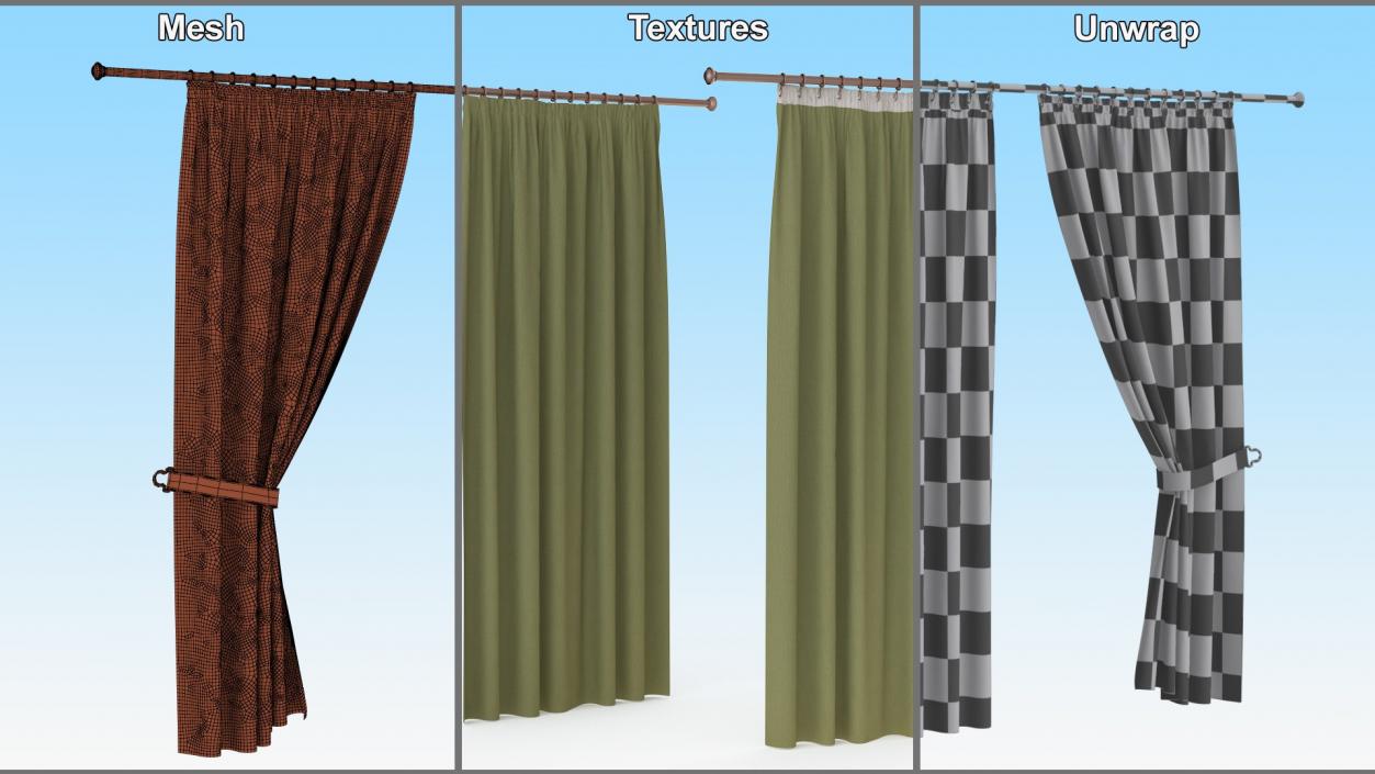 Classic Curtains Collection 3D