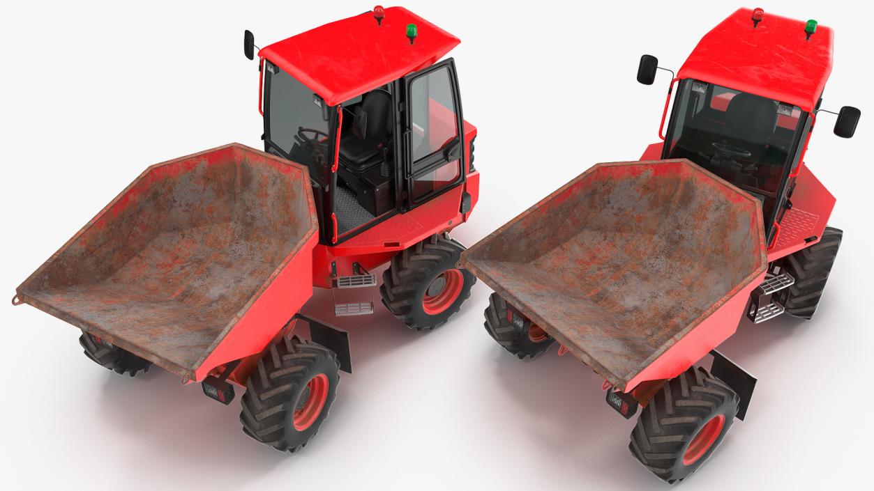 Cabbed Dumper Generic Dirty Rigged 3D model