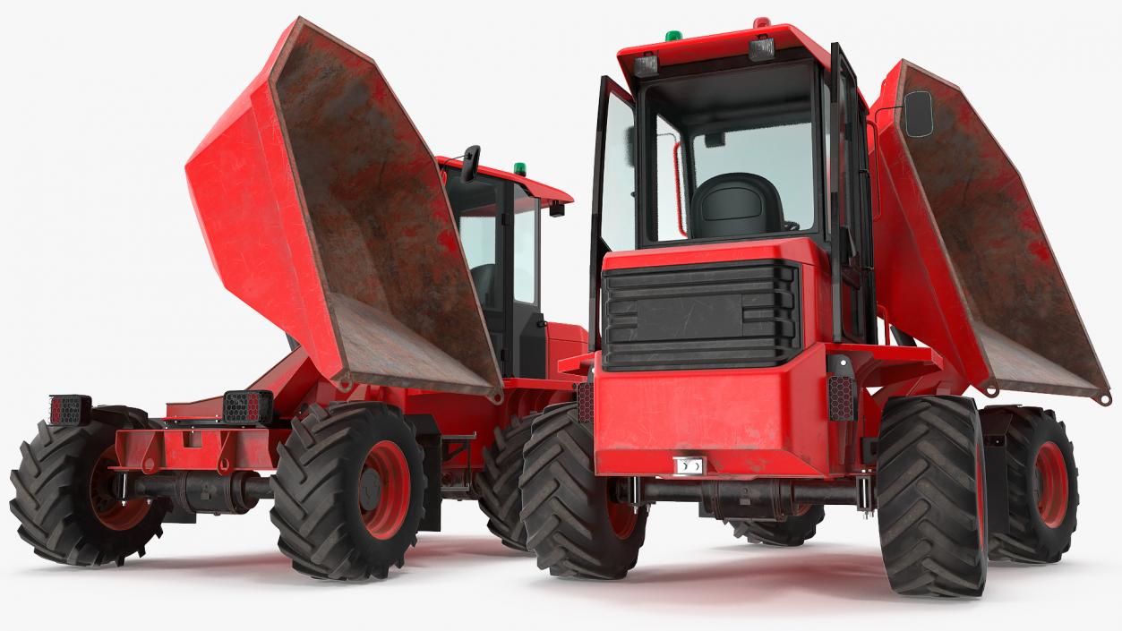 Cabbed Dumper Generic Dirty Rigged 3D model