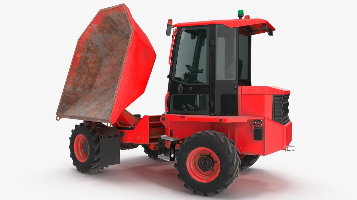 Cabbed Dumper Generic Dirty Rigged 3D model