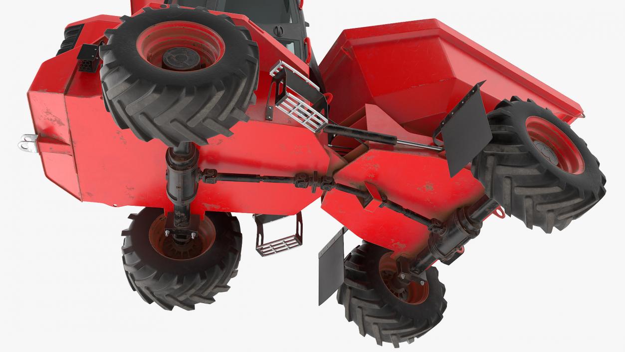 Cabbed Dumper Generic Dirty Rigged 3D model