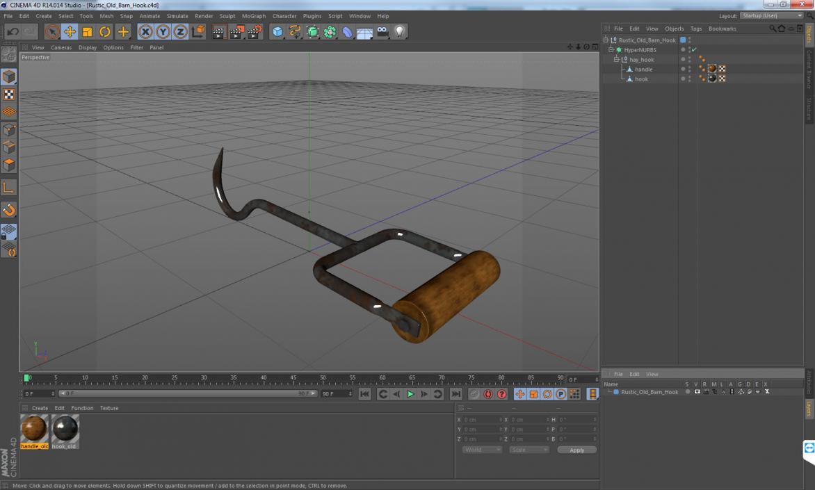 3D model Rustic Old Barn Hook