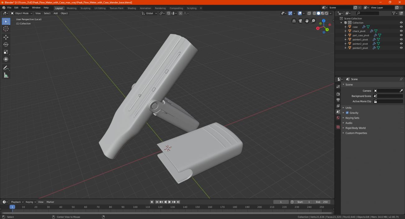 3D model Philips AsthmaCheck Peak Flow Meter