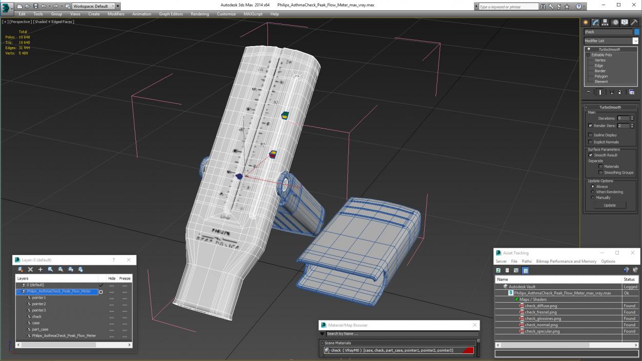 3D model Philips AsthmaCheck Peak Flow Meter