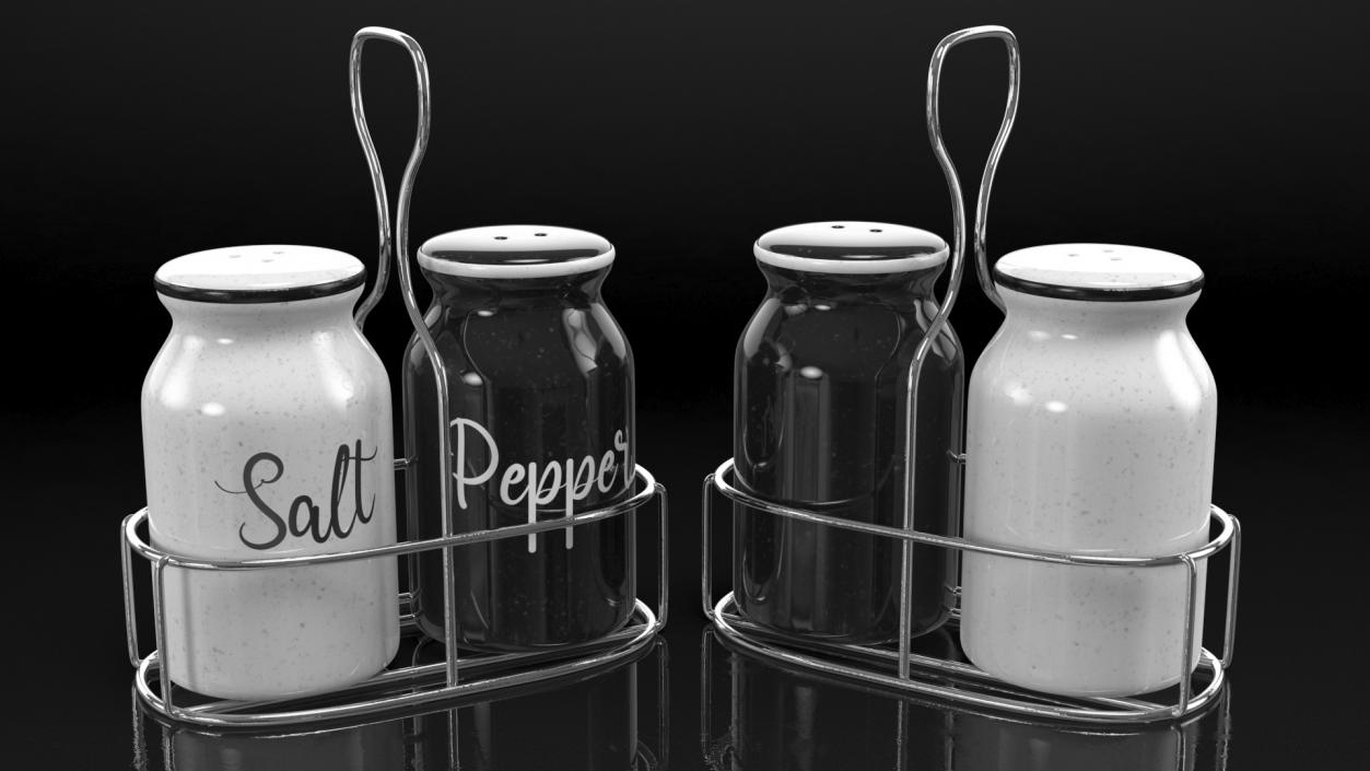 Salt Pepper Black and White 3D