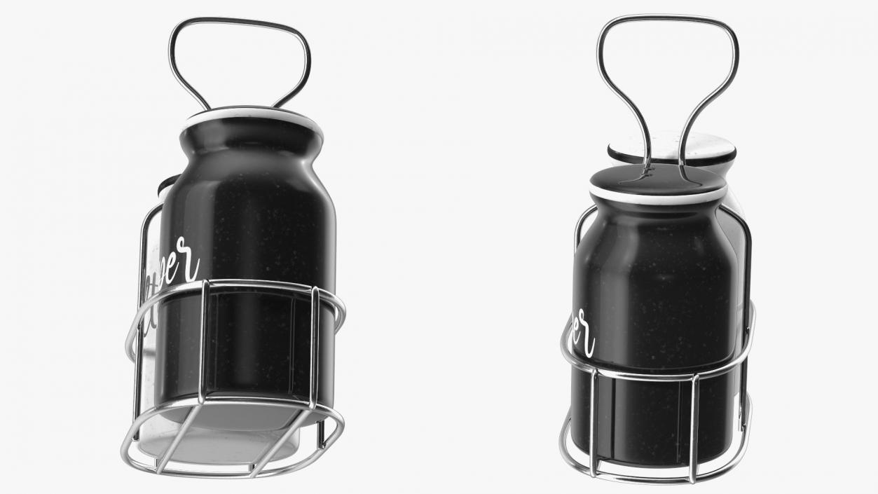 Salt Pepper Black and White 3D