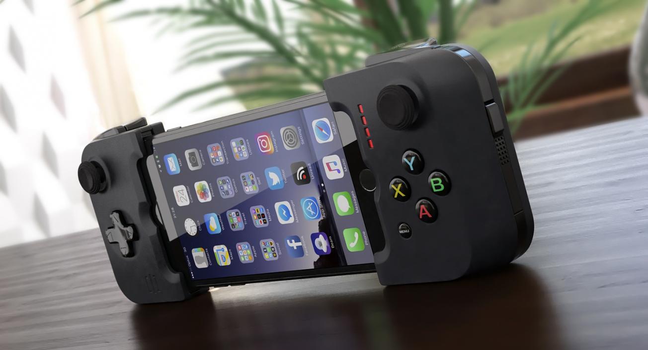 3D Gamevice Controller with Iphone 8 Plus model