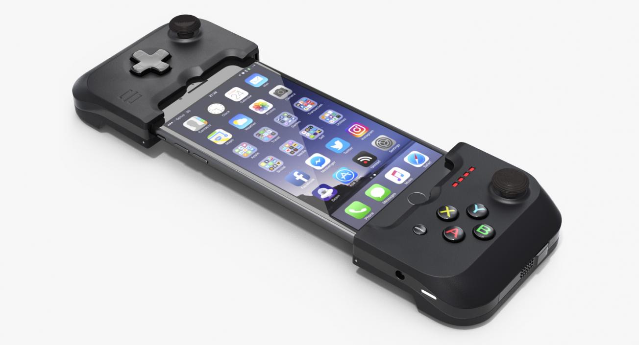 3D Gamevice Controller with Iphone 8 Plus model