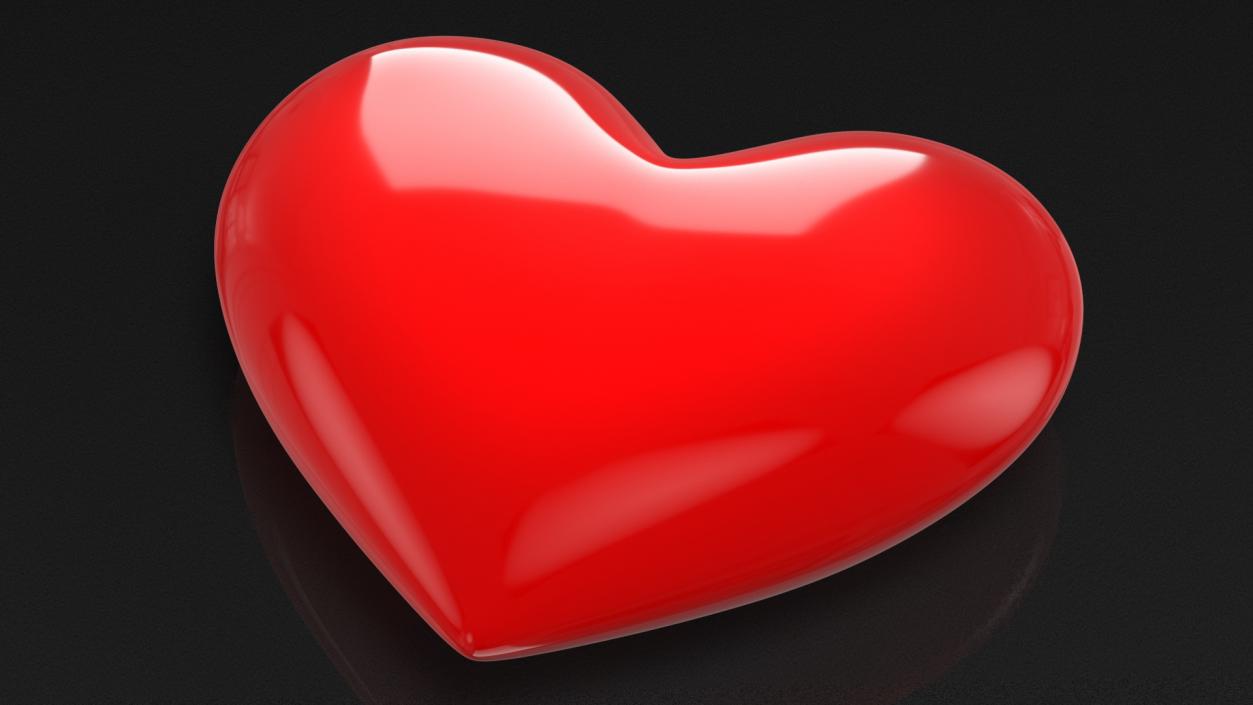 Red Heart Emoji 2 3D