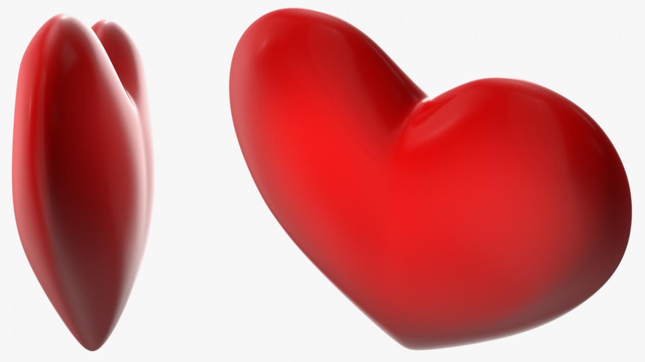 Red Heart Emoji 2 3D