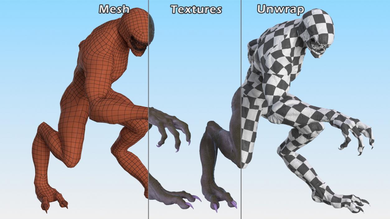 3D Monster Beast Walking Pose