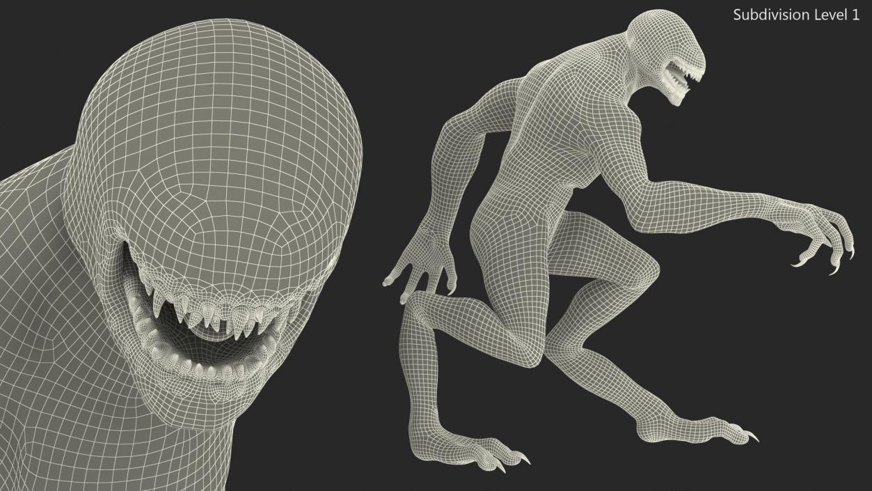 3D Monster Beast Walking Pose