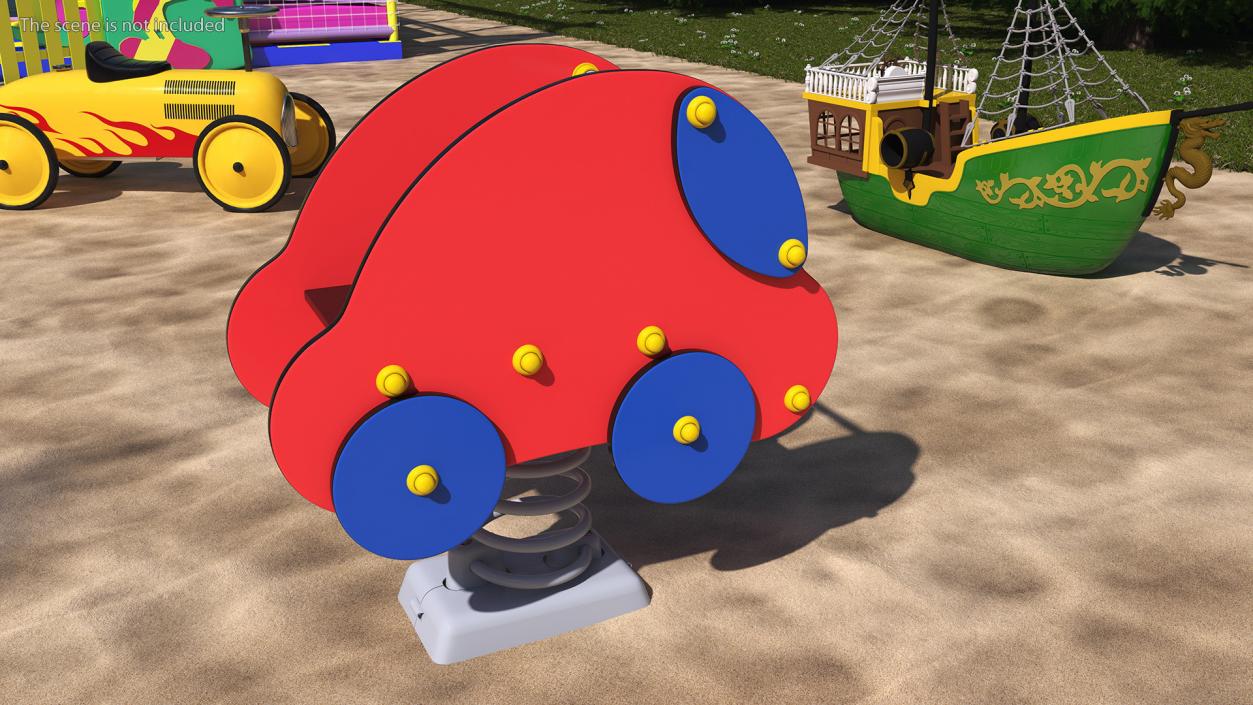 3D Car Playground Springer Ride model