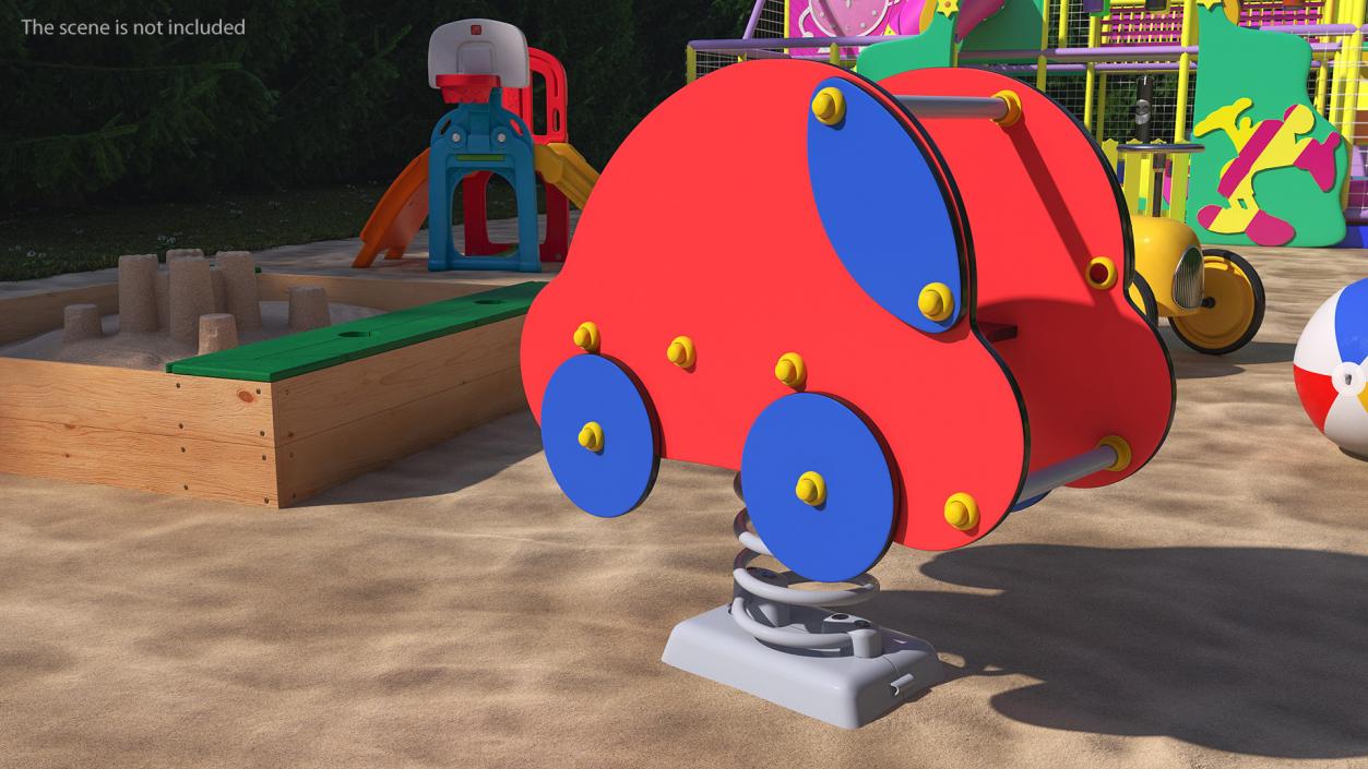 3D Car Playground Springer Ride model