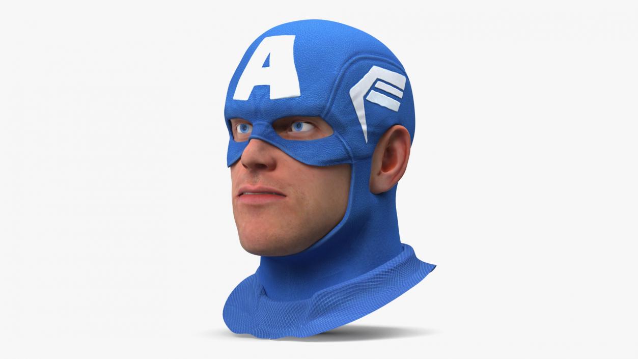 3D Cartoon Captain America Head model