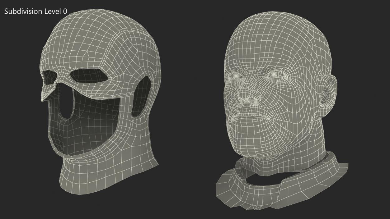 3D Cartoon Captain America Head model