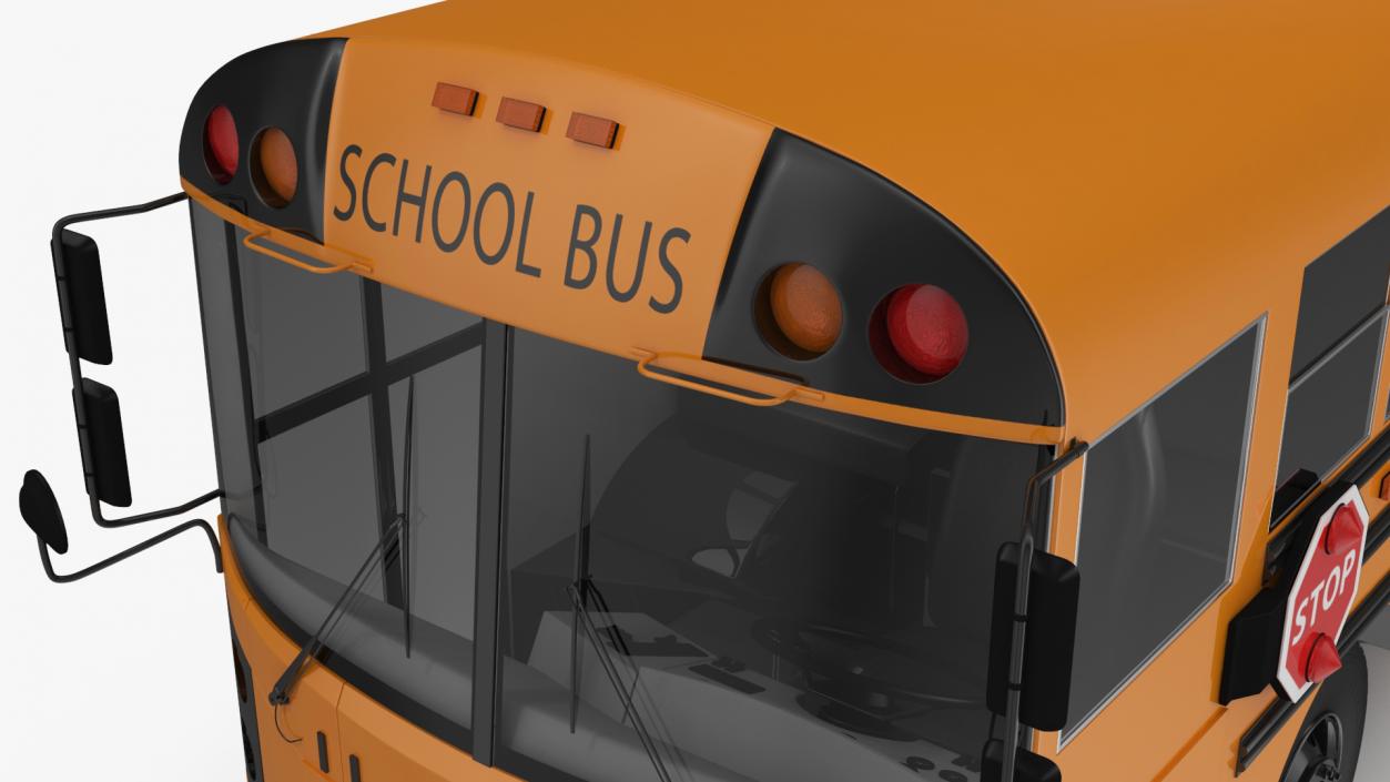 3D Electric School Bus Rigged