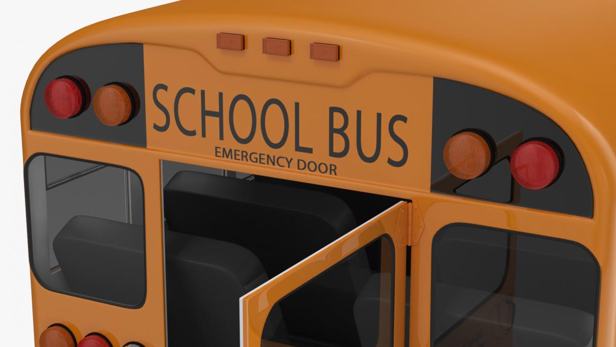 3D Electric School Bus Rigged